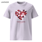 T-shirt unisexe en coton biologique - Cœurs Roses et Rouges