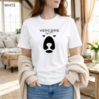 T-shirt unisexe en coton biologique  - Ours Moyen  Noir