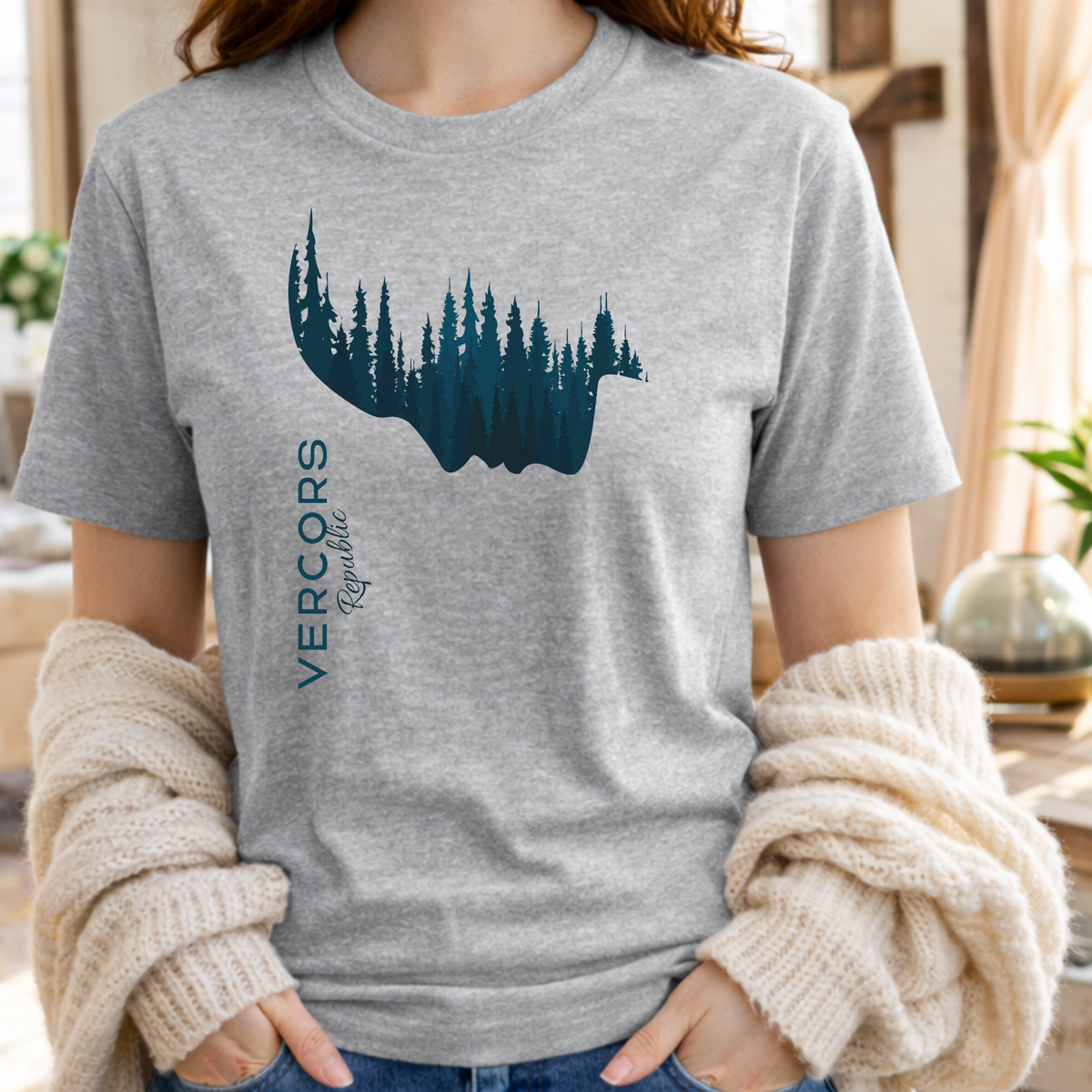 T-Shirt Unisexe en Coton Biologique -  Paysage Minimaliste