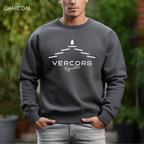 Unisex Lauzes White Round-Neck Sweatshirt