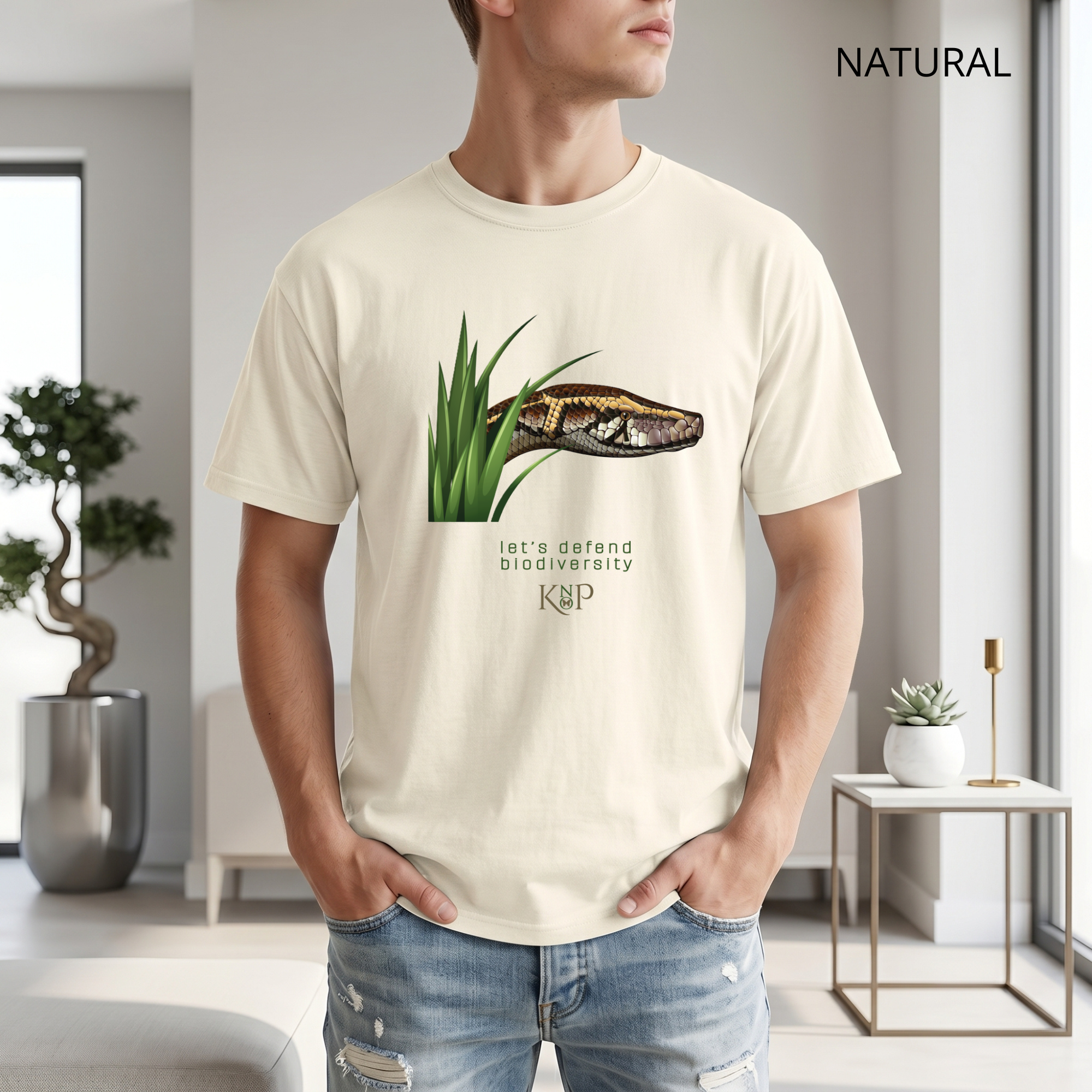 T-shirt classique unisexe - KNOP - Serpent dans une Touffe d'Herbe