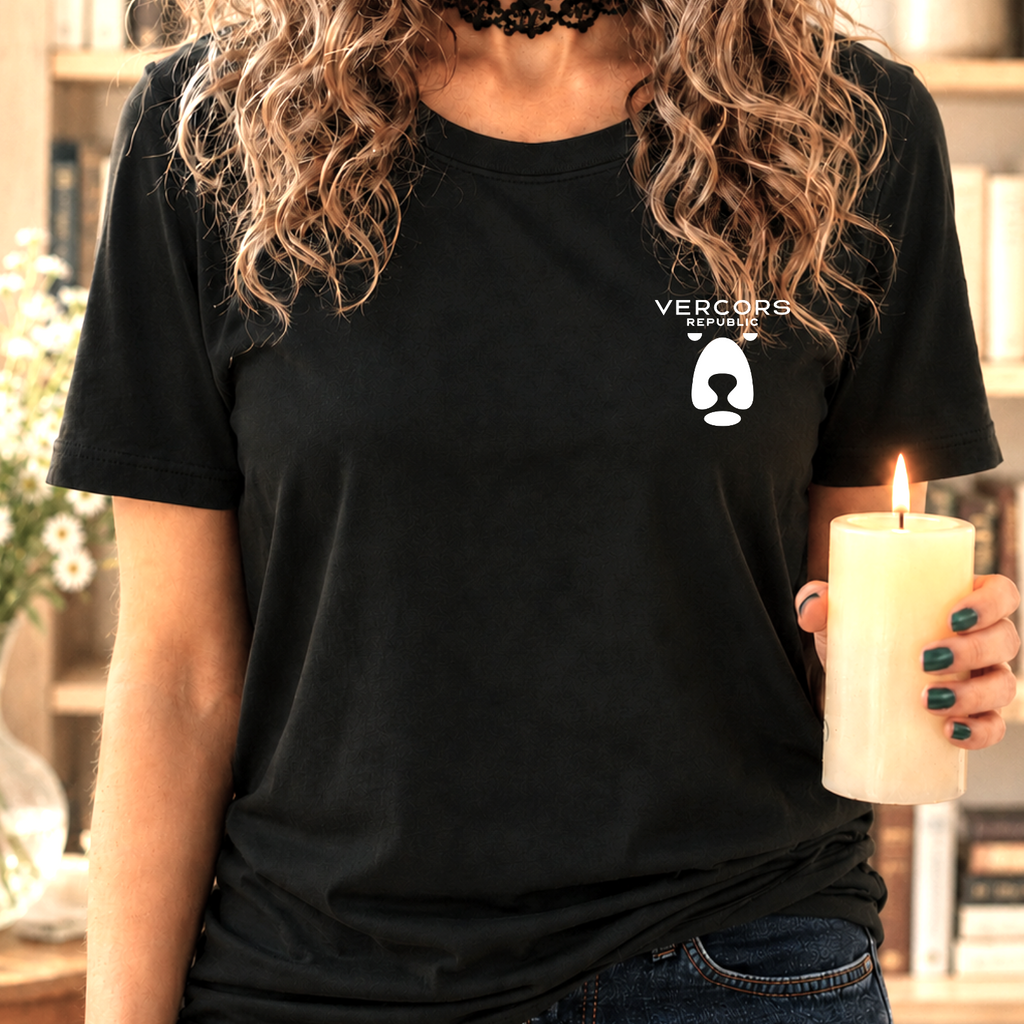 T-Shirt Unisexe en Coton Biologique - Logo Ours Blanc