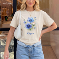 T-Shirt Classique Unisexe - KNOP - Bouquet de Grosses Fleurs Bleues
