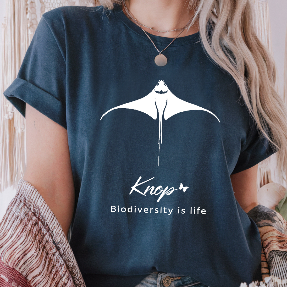T-Shirt Classique Unisexe - KNOP - Raie Blanche