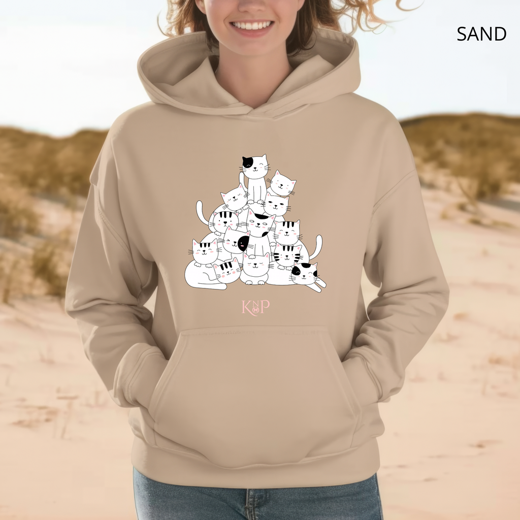 Sweat à capuche - KNOP - Chats en Pyramide