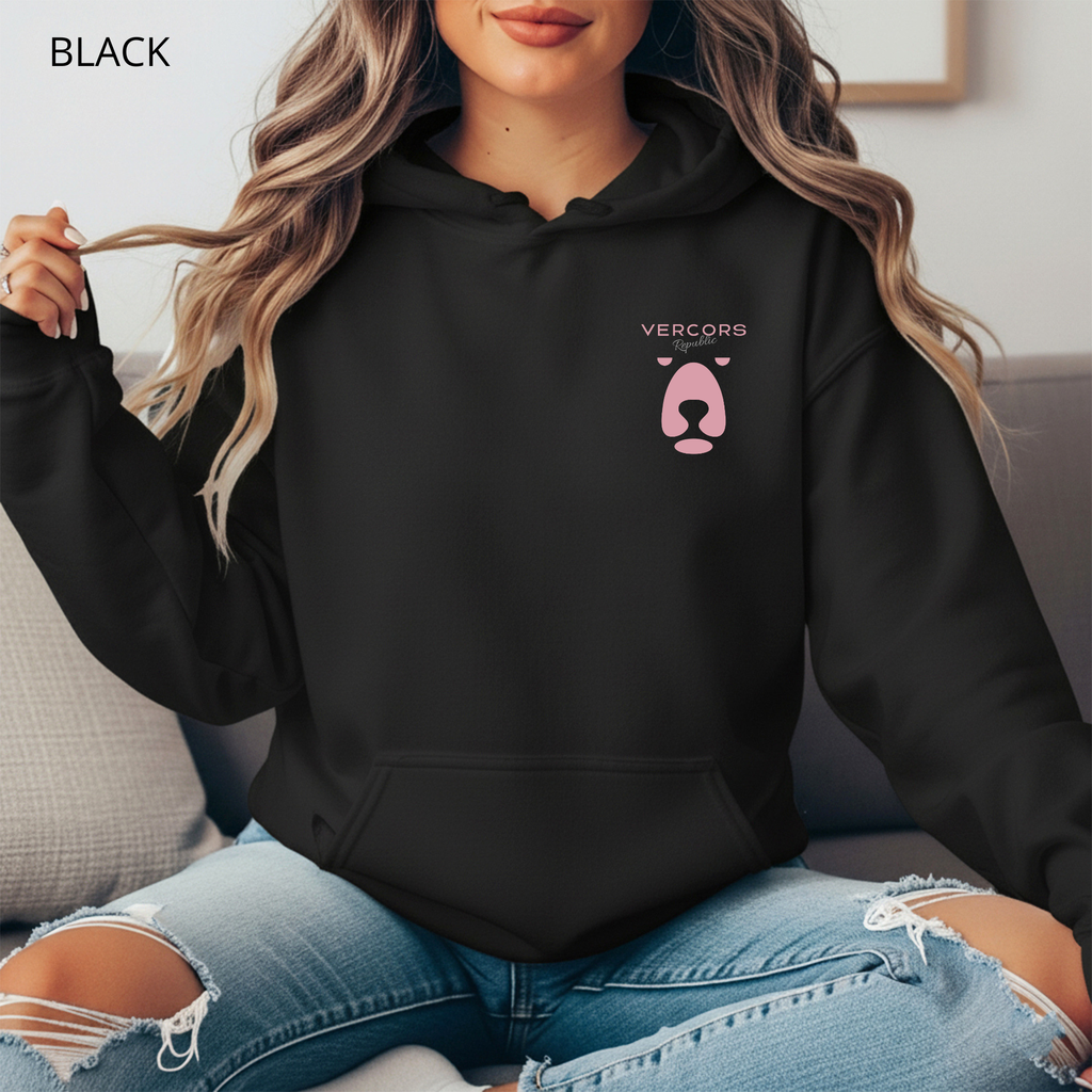 Sweat à Capuche - Logo Ours Rose