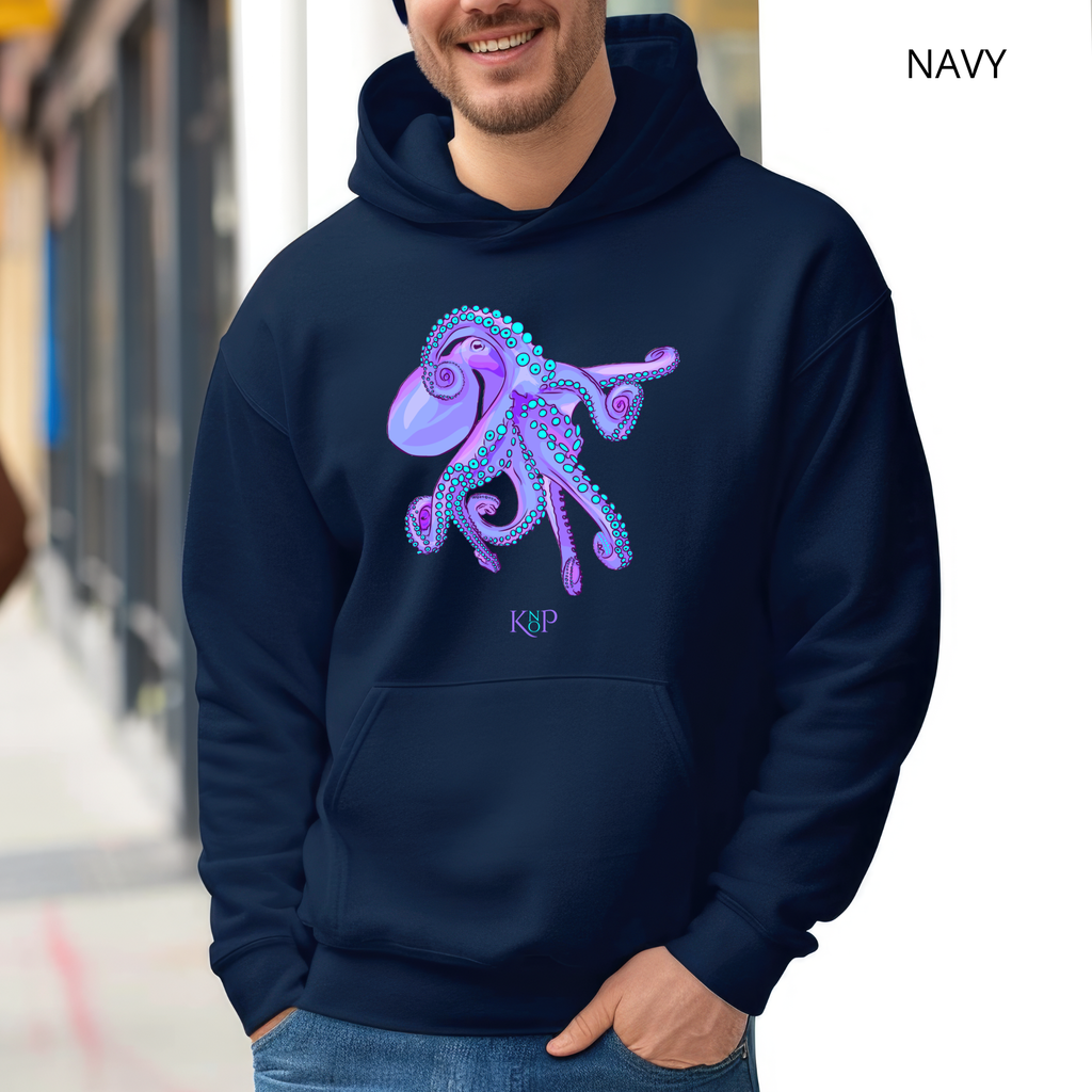 Sweat à capuche - KNOP - Pieuvre Violette