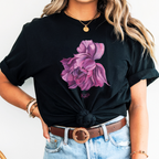 T-Shirt Classique Unisexe - KNOP - Grosse Fleur Violette