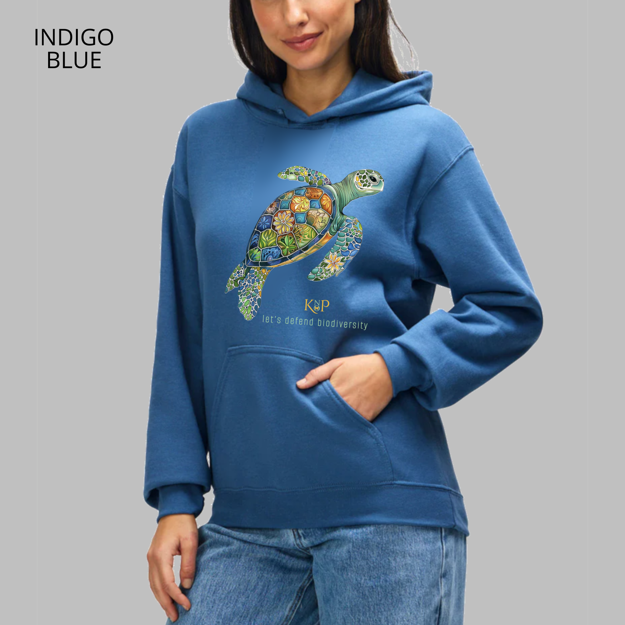 Sweat à capuche - KNOP - Tortue Verte