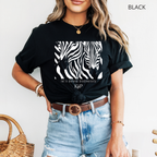 T-shirt classique unisexe - KNOP - 2 Zèbres sur Fond Noir