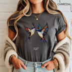 T-shirt classique unisexe - KNOP - 2 Oiseaux Multicolores