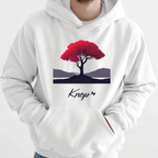 Sweat à Capuche - KNOP - Arbre Rouge et Noir