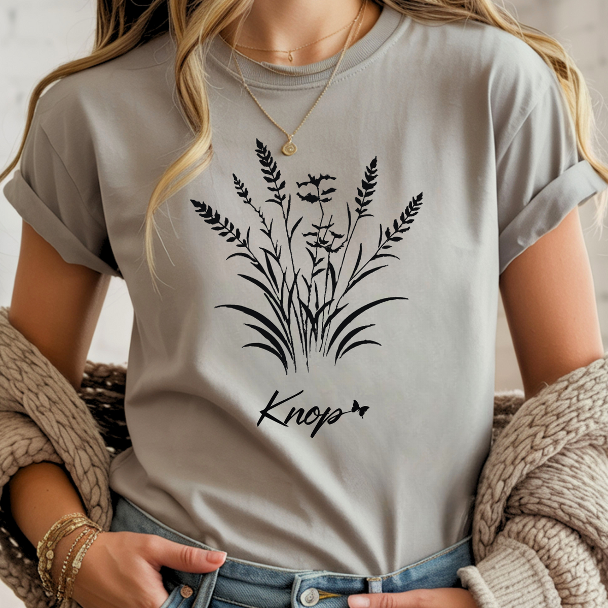 T-Shirt Classique Unisexe - KNOP - Herbes Noires