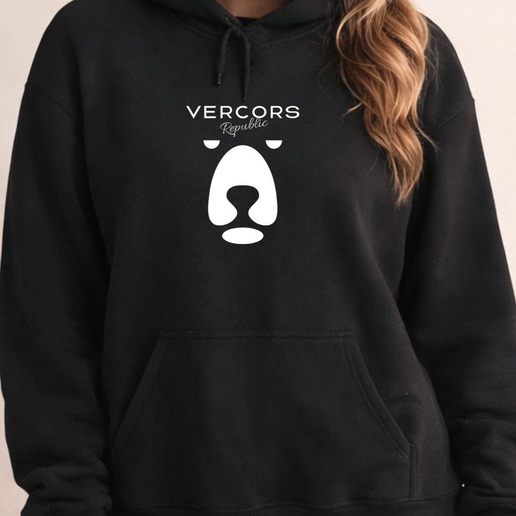 Hoodie - White Bear - Medium