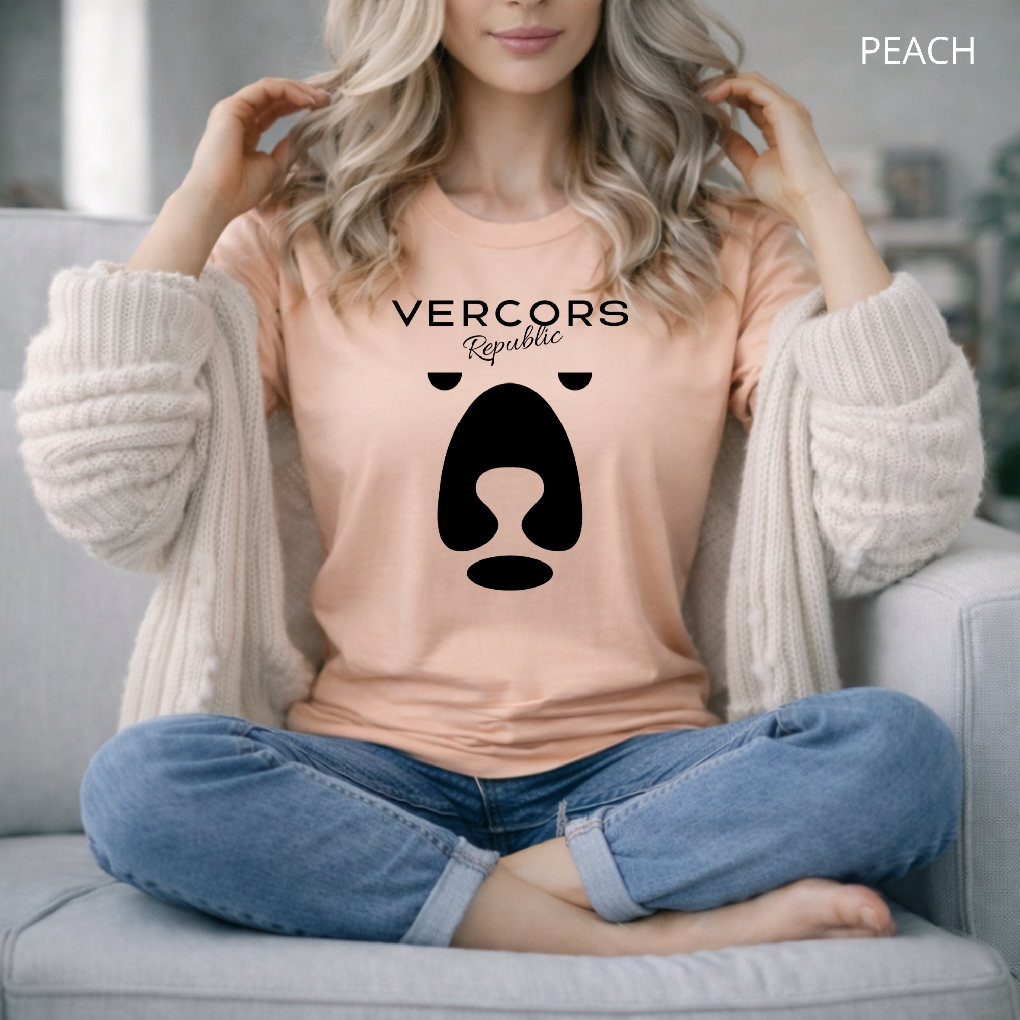 T-shirt unisexe en coton biologique - Ours Large Noir