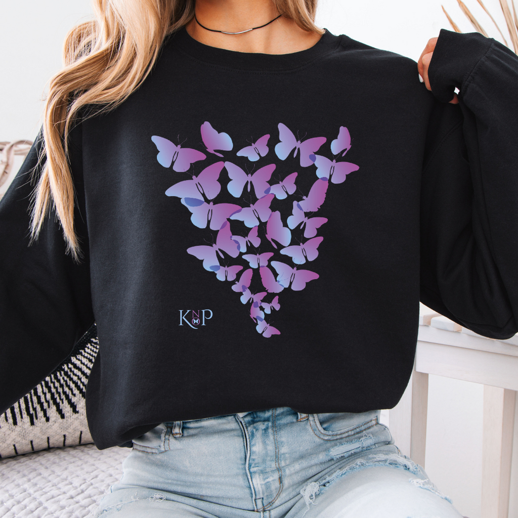 Unisex Crewneck Sweatshirt - KNOP - Butterfly Swarm