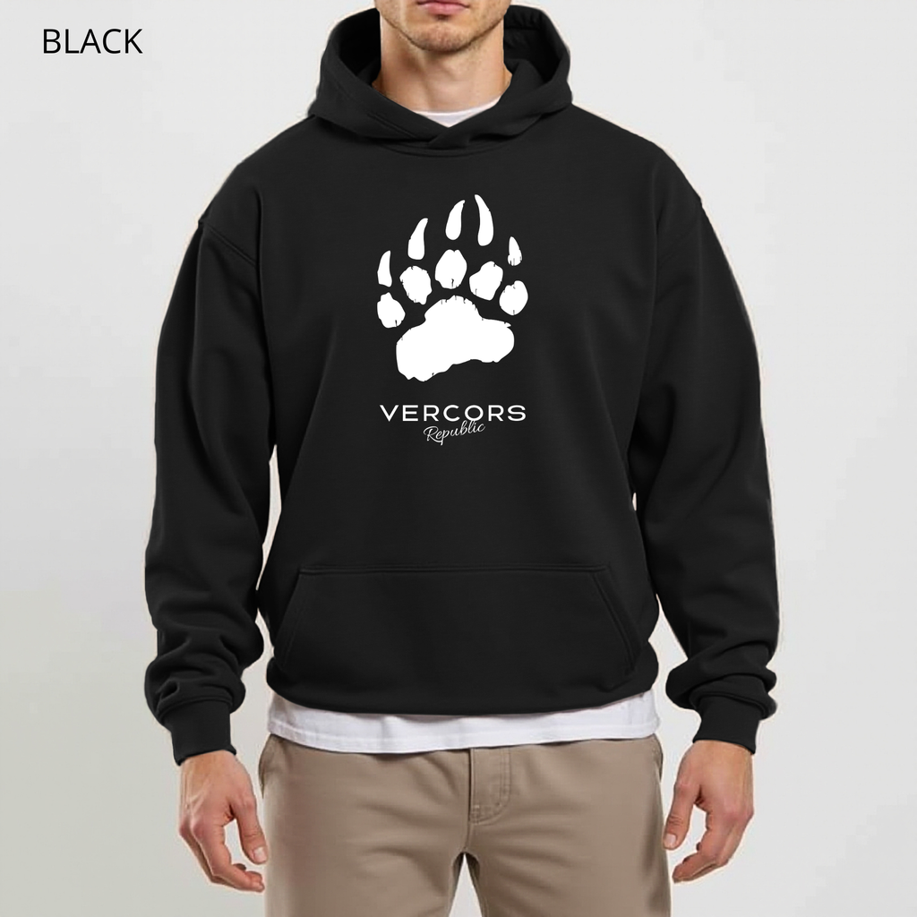 Hoodie - Large Bear Claws - White