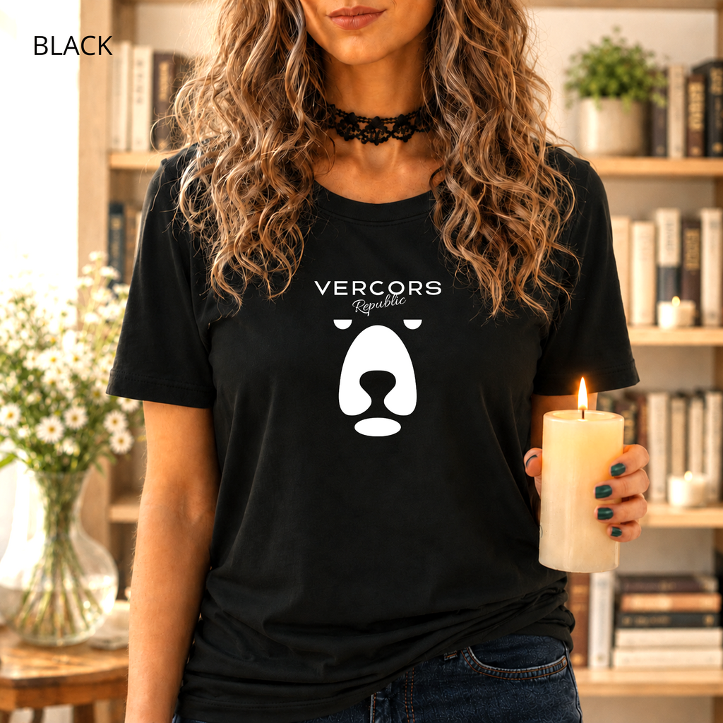 T-shirt unisexe en coton biologique - Ours Moyen Blanc