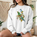 Sweat Unisexe à Col Rond - KNOP - 2 Oiseaux Verts Green Cissa