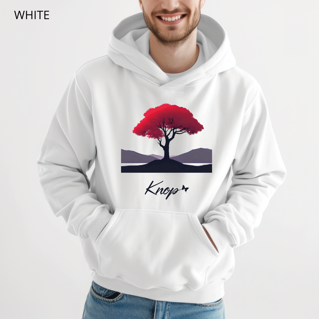 Sweat à Capuche - KNOP - Arbre Rouge et Noir
