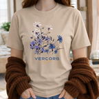 T-Shirt Unisexe en Coton Biologique - Bouquet de Fleurs Bleues et de Marguerites