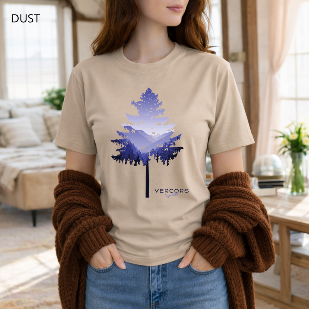T-shirt unisexe en coton biologique - Silhouette de Sapin