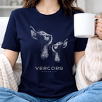T-Shirt Unisexe en Coton Biologique -  Profil de 2 Chats