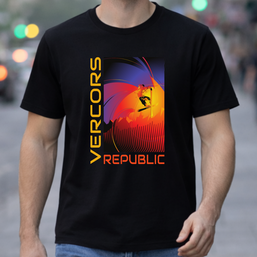 T-Shirt Unisexe en Coton Biologique - Skieur Acrobatique