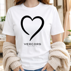 T-Shirt Unisexe en Coton Biologique - Cœur Noir