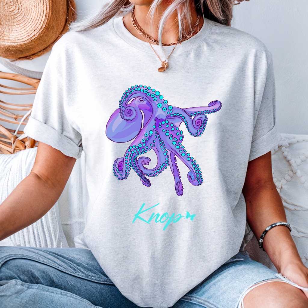T-Shirt Classique Unisexe - KNOP - Pieuvre Violette