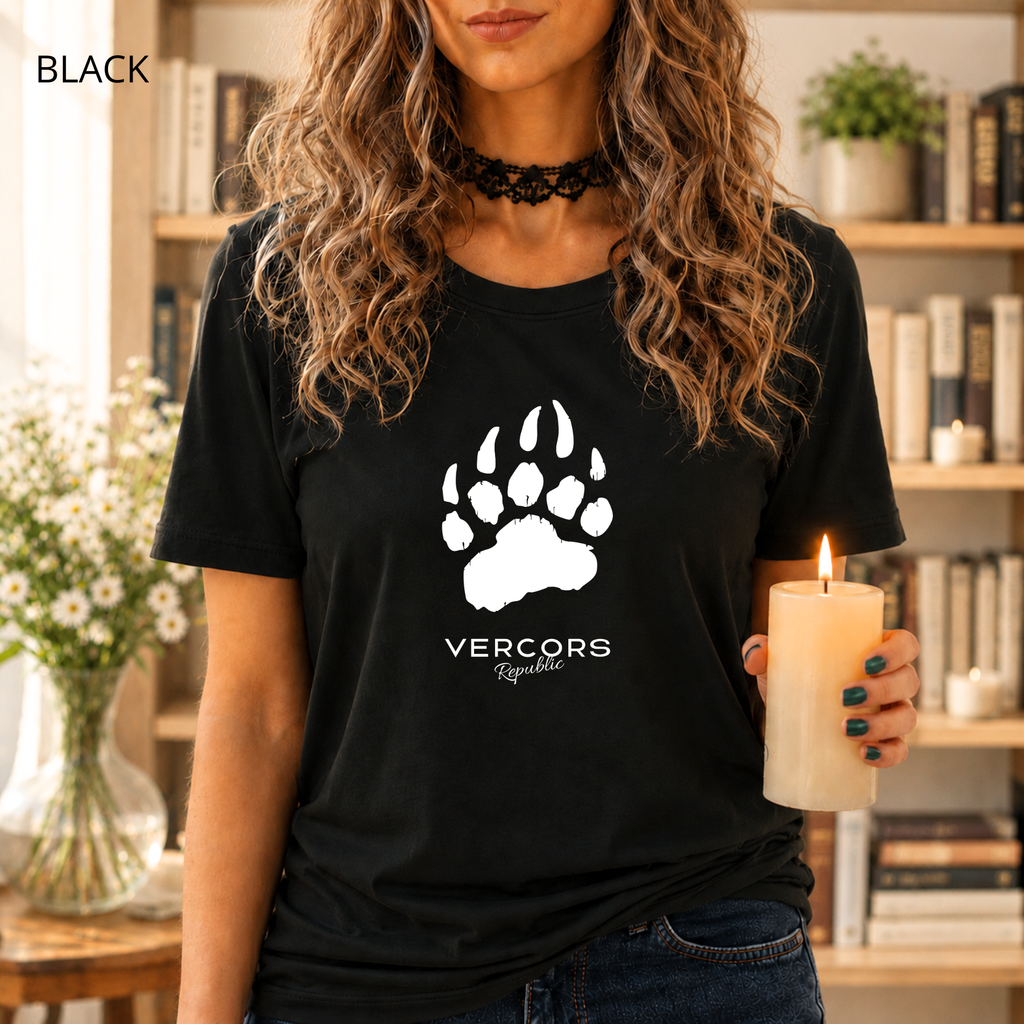 T-shirt unisexe en coton biologique - Griffes Moyennes Blanc