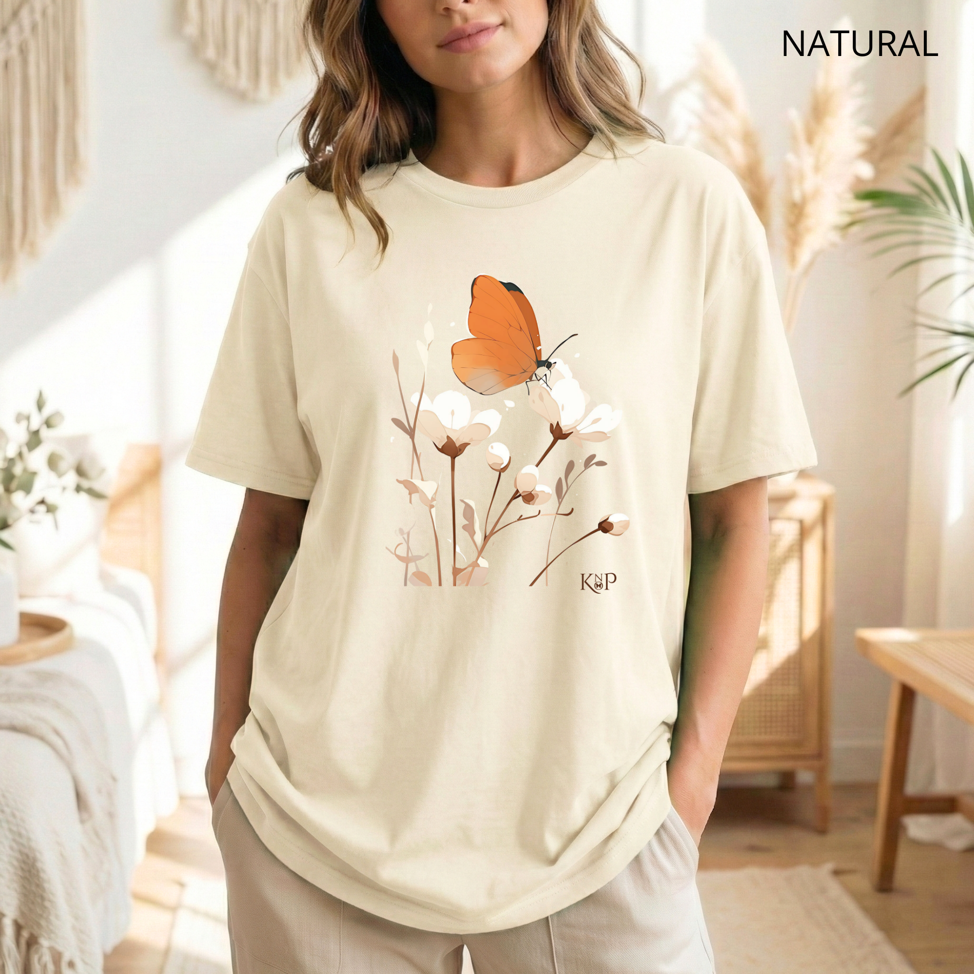 T-shirt classique unisexe - KNOP - Papillon Délicat
