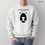 Unisex Oversized Bear Crewneck Sweatshirt - Black