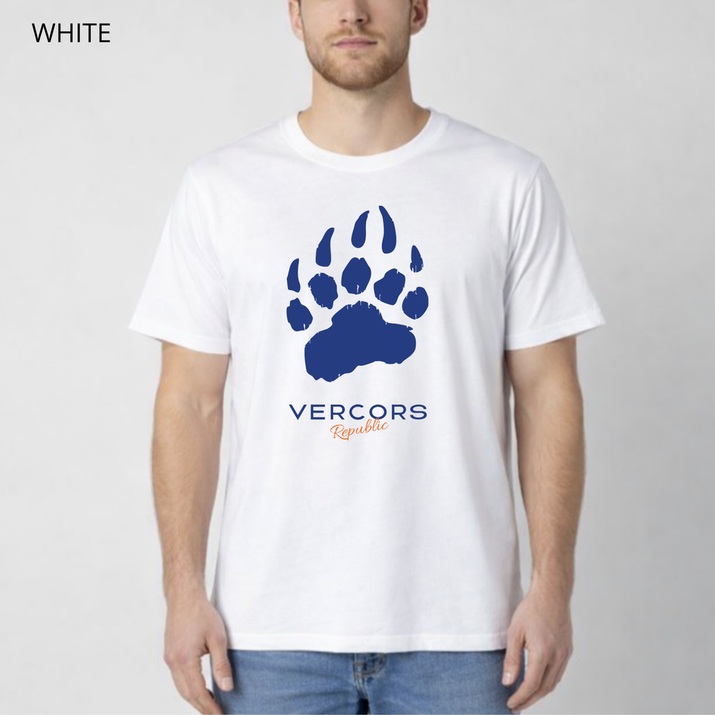 T-shirt unisexe en coton biologique - Griffes Larges Bleu Marine