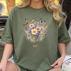 Classic Unisex T-Shirt - KNOP - Butterflies in Flowers