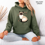 Sweat à capuche - KNOP - Chat Crème