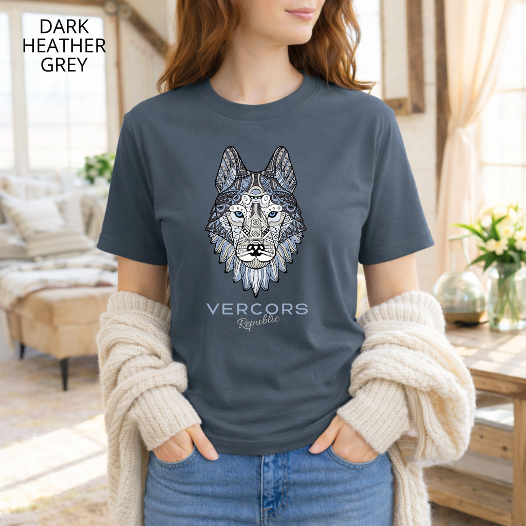 T-shirt unisexe en coton biologique - Tête de Loup