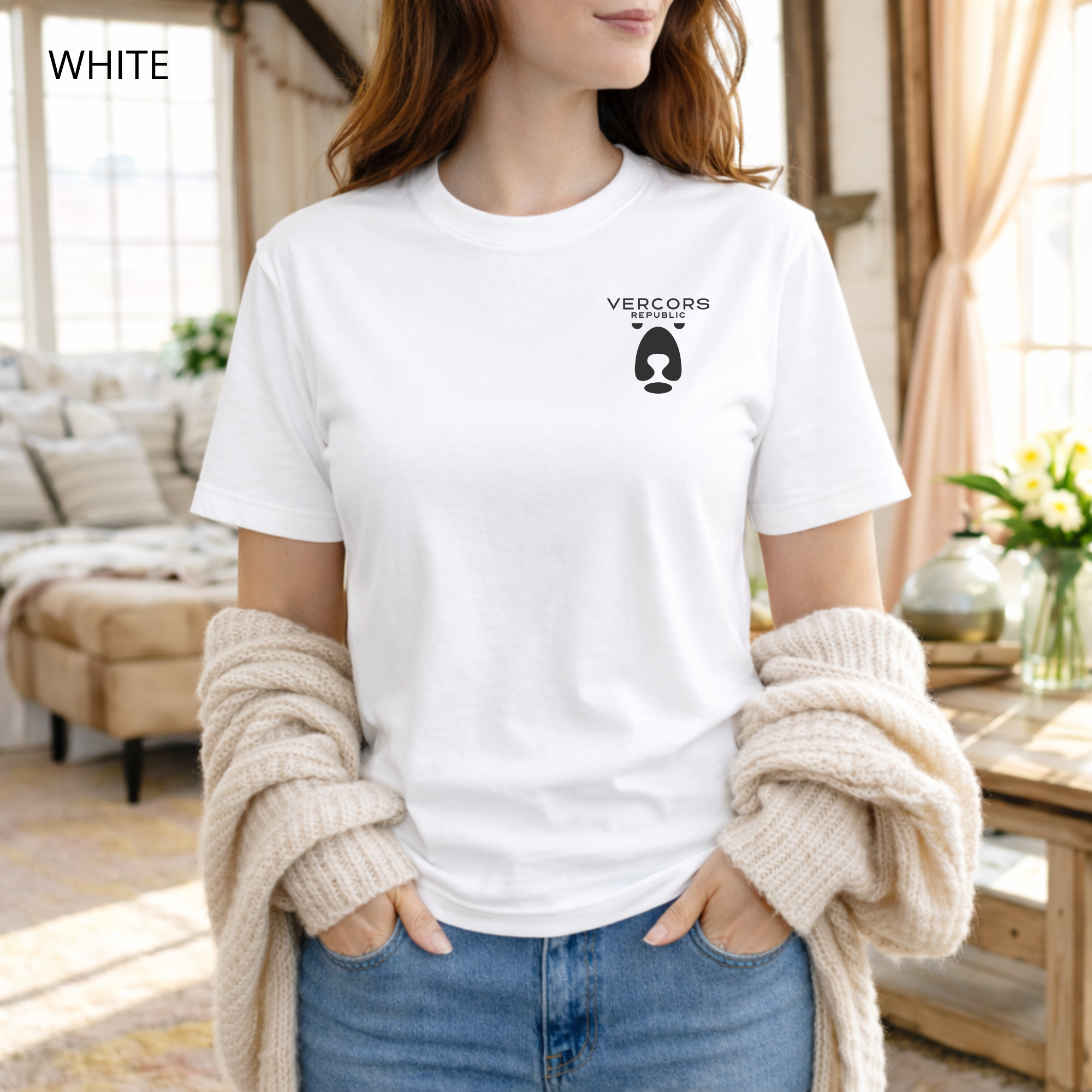 T-shirt unisexe en coton biologique - Logo Ours Noir