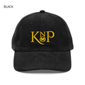 Casquette en Velours Côtelé - KNOP - Logo Knop Jaune Or