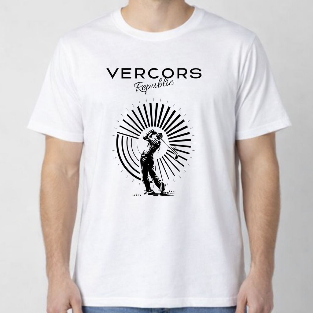 T-Shirt Unisexe en Coton Biologique - Golfeur Noir