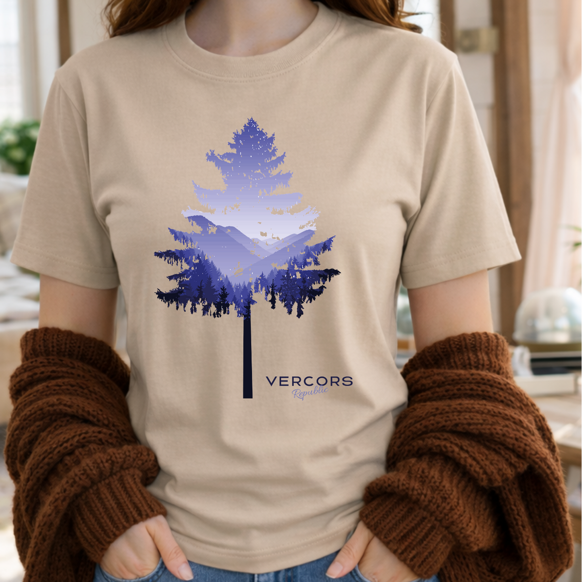 T-Shirt Unisexe en Coton Biologique - Silhouette de Sapin