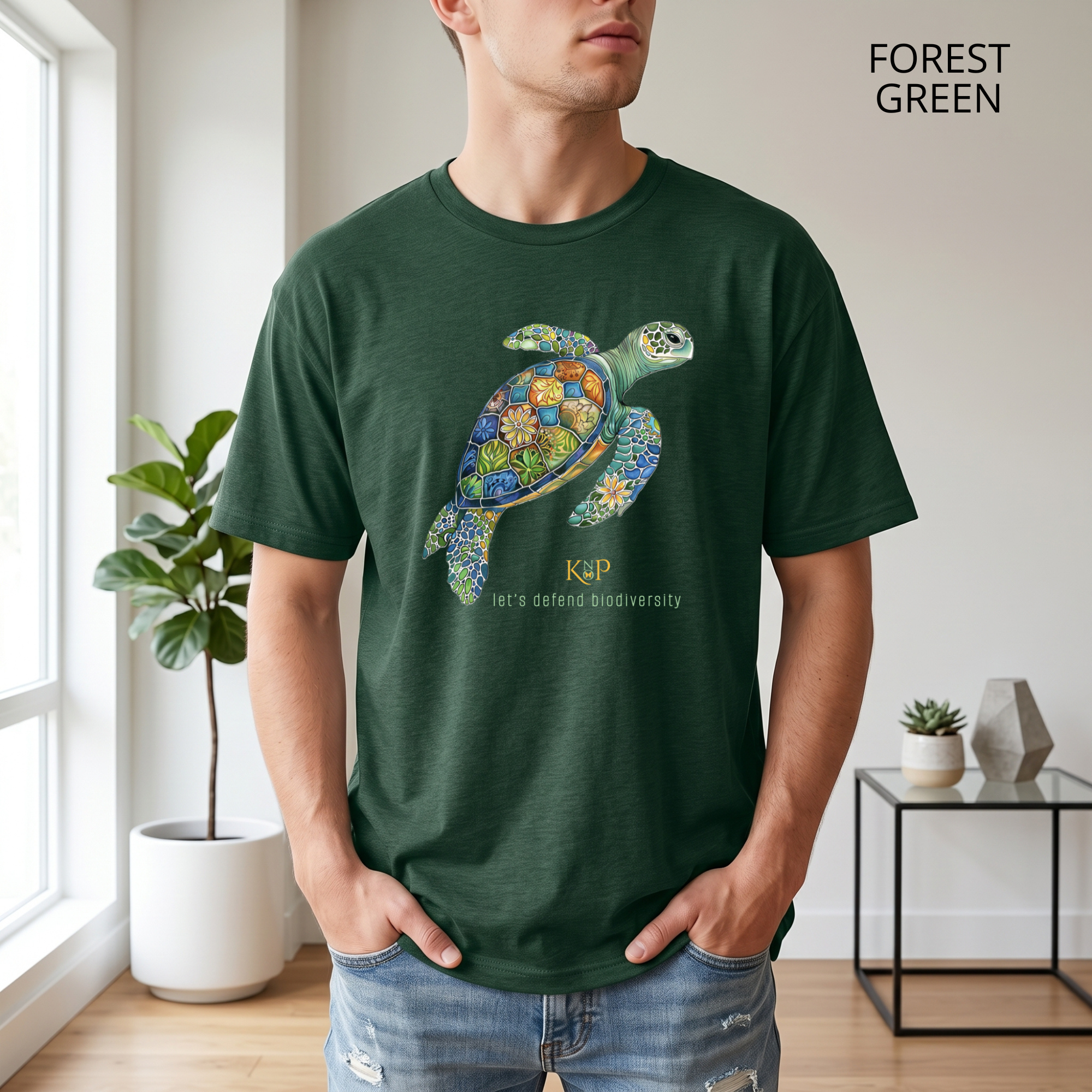 T-shirt classique unisexe - KNOP - Tortue Verte
