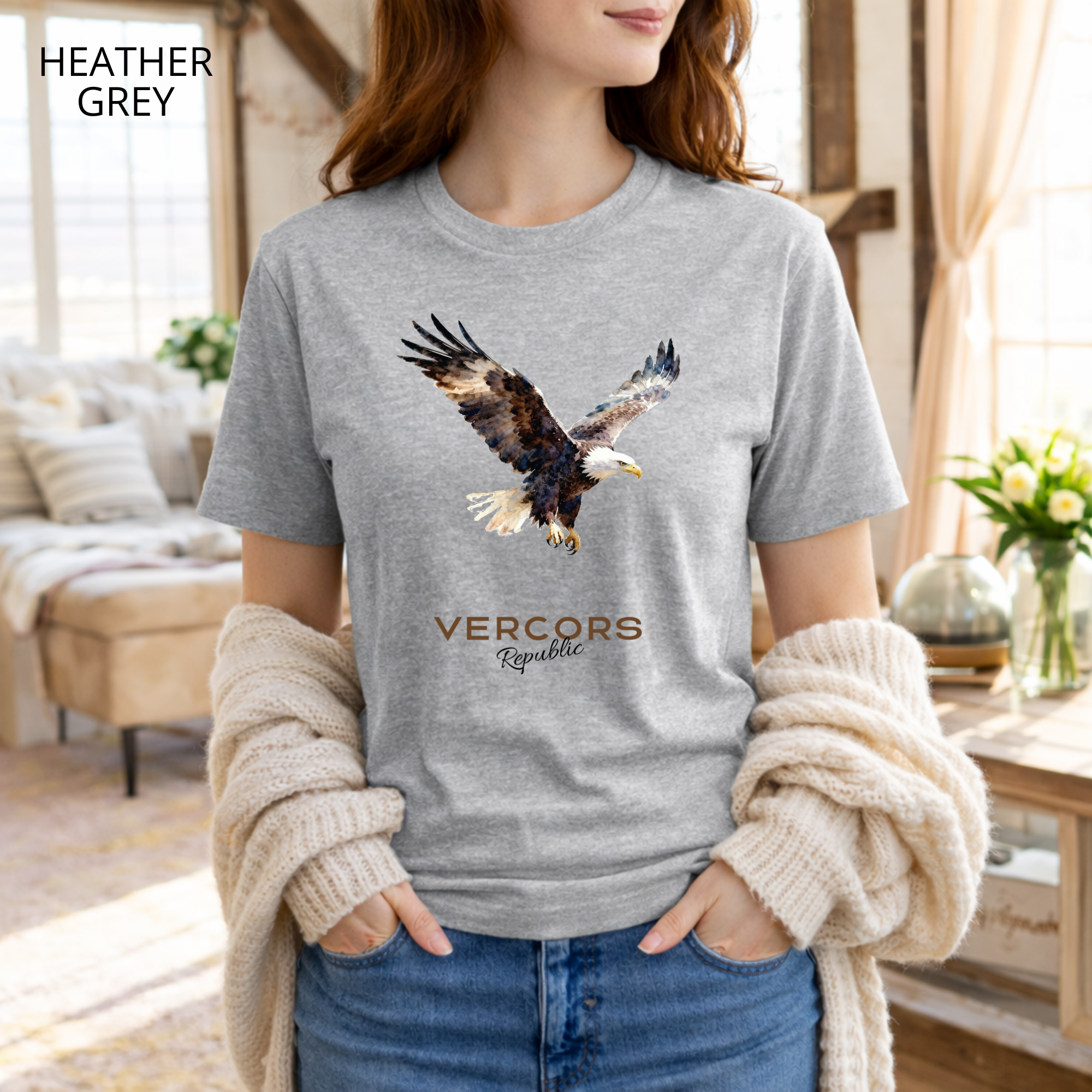 T-shirt unisexe en coton biologique - Aigle Pécheur