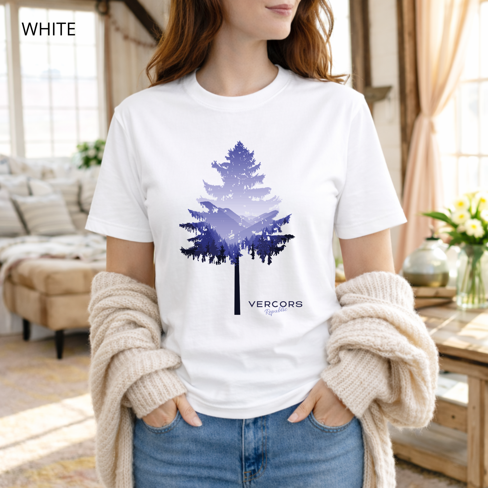 T-shirt unisexe en coton biologique - Silhouette de Sapin