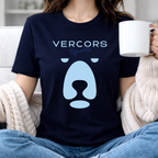T-Shirt Unisexe en Coton Biologique - Ours Larges Bleu Ciel