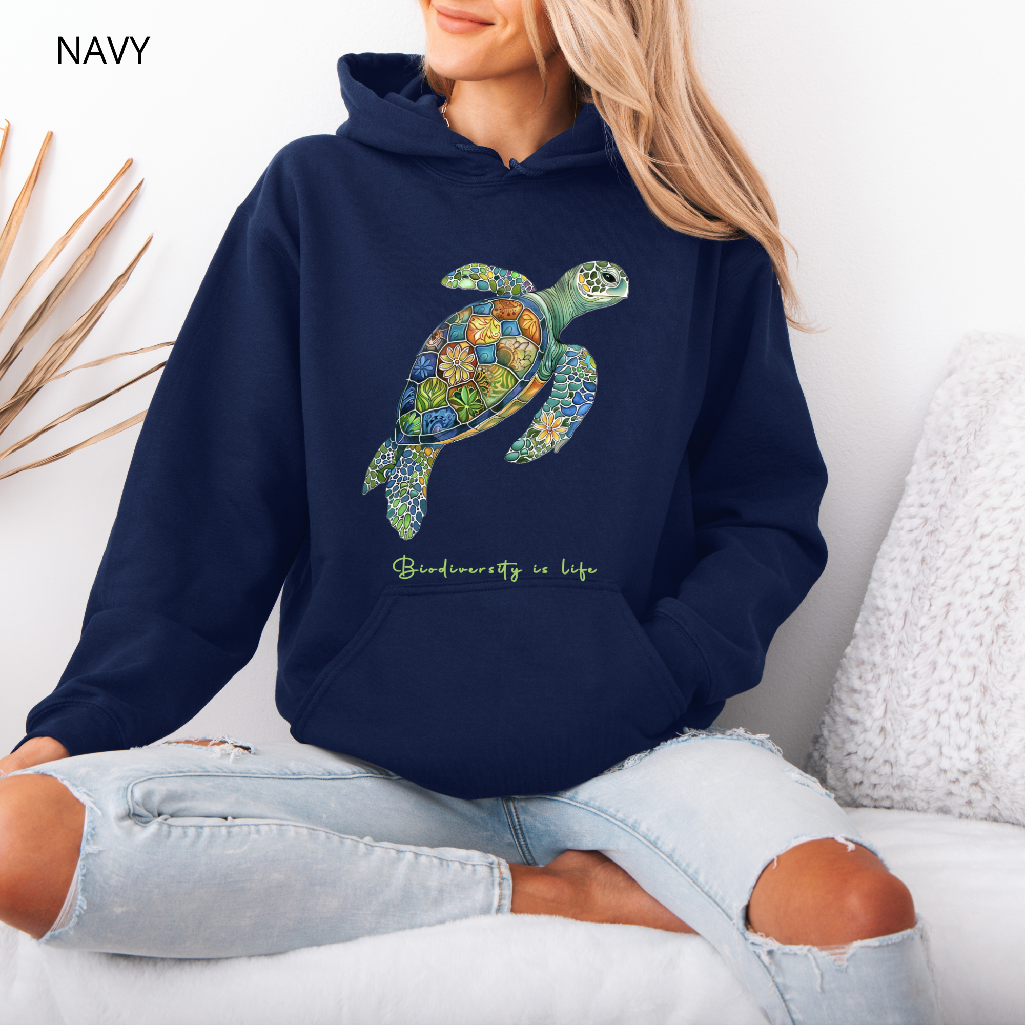 Sweat à capuche - KNOP - Tortue Verte