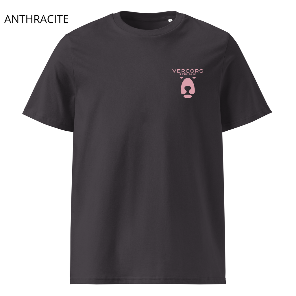 T-shirt unisexe en coton biologique - Logo Ours Rose