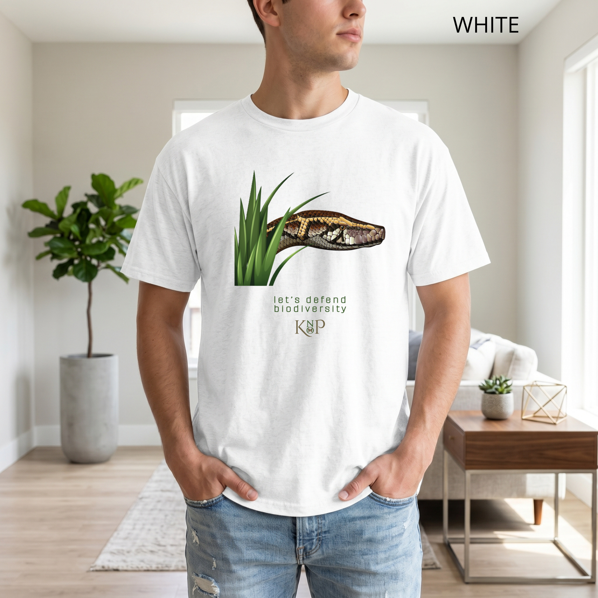 T-shirt classique unisexe - KNOP - Serpent dans une Touffe d'Herbe