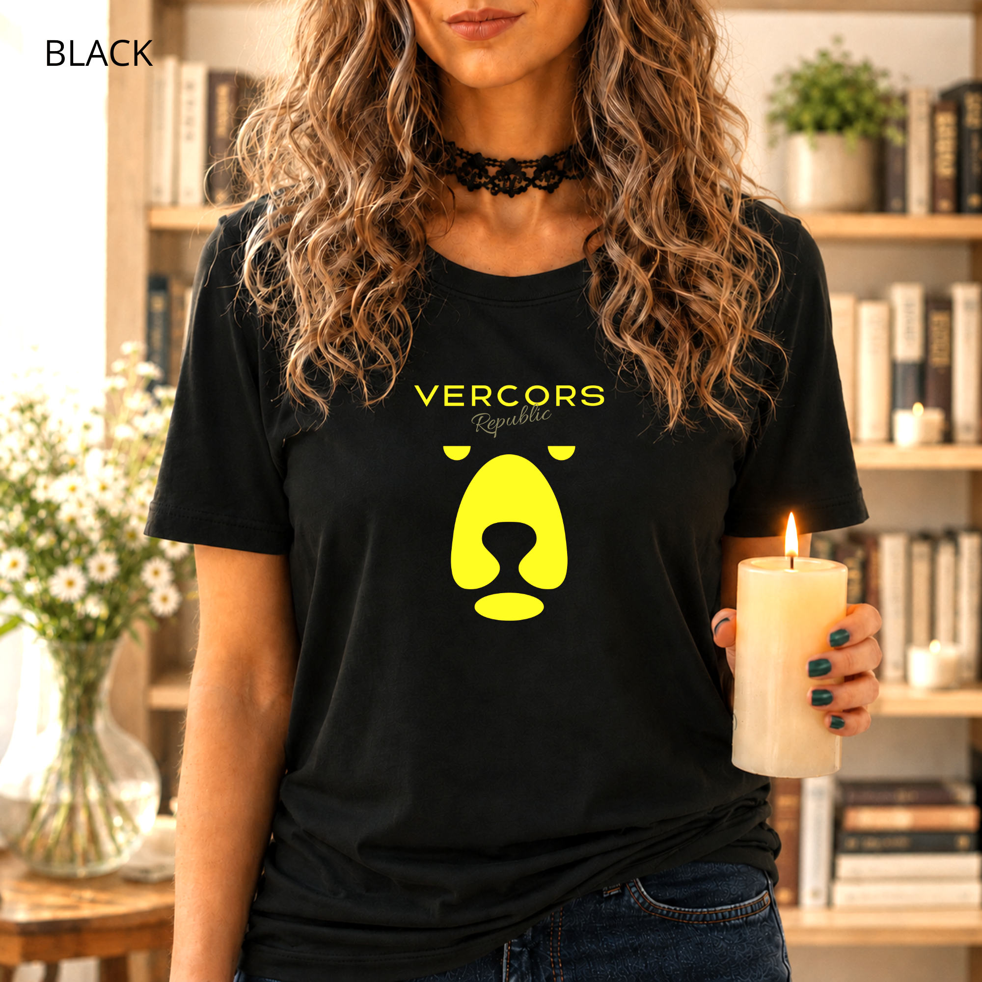 T-shirt unisexe en coton biologique - Ours Moyen Jaune Or