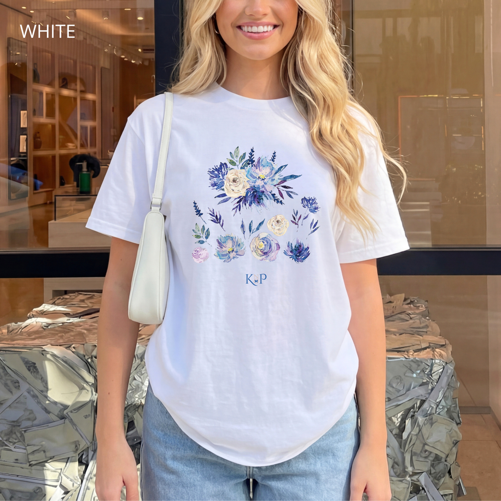 T-shirt classique unisexe - KNOP - Fleurs Bleues